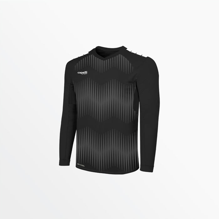capelli YOUTH MADISON STATIC ⅠⅠ LONG SLEEVE GOALKEEPER JERSEY WITH PADDING Black