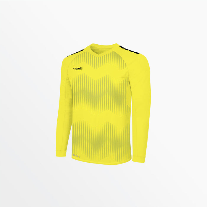 capelli YOUTH MADISON STATIC ⅠⅠ LONG SLEEVE GOALKEEPER JERSEY WITH PADDING Neon Yellow