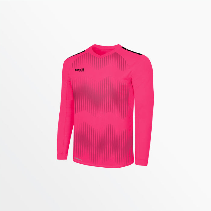 capelli YOUTH MADISON STATIC ⅠⅠ LONG SLEEVE GOALKEEPER JERSEY WITH PADDING Neon Pink