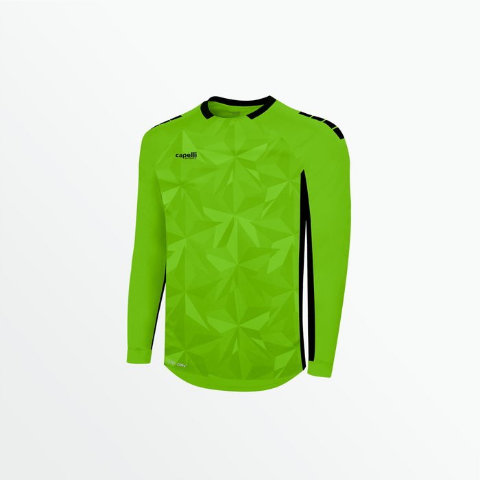 capelli YOUTH PITCH STAR LONG SLEEVE GOALKEEPER JERSEY WITH PADDING Neon Green