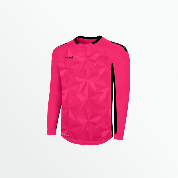 capelli YOUTH PITCH STAR LONG SLEEVE GOALKEEPER JERSEY WITH PADDING Neon Pink