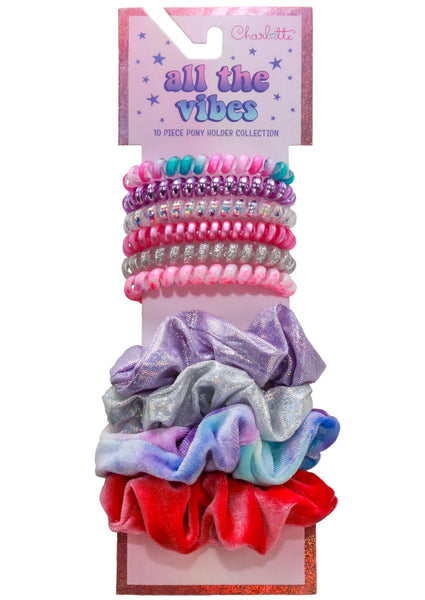 capelli new york 10-Piece Twister & Coil Scrunchie Set