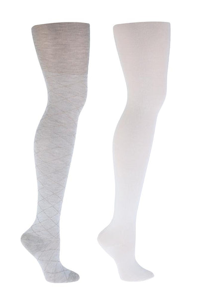 capelli new york 2 Pack Diamond Pointelle and Solid Sweater Knit Full Tights