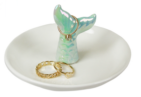 Capelli New York 3D Mermaid Tail Ceramic Trinket Tray