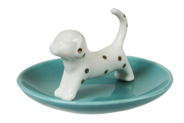 capelli new york 3D Spotted Dachshund Ceramic Trinket Tray