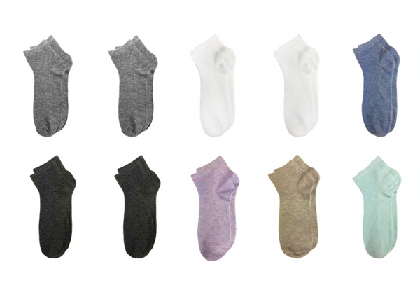 capelli new york 4" Heathered & Solid 10 Pack Low Cut Socks