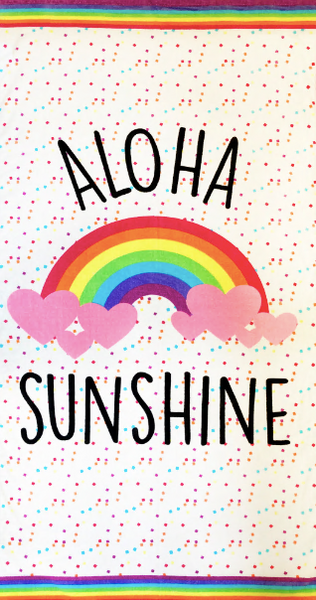 capelli new york Aloha Sunshine Printed Cotton Velour Beach Towel Backpack Style