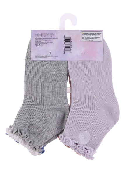 Capelli New York Basics 6 Pack Lettuce Edge Ankle Socks