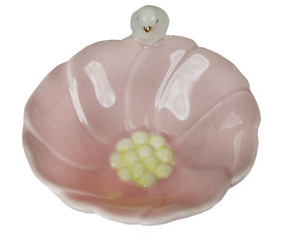 Capelli New York Bird With Flower Ceramic Trinket Tray