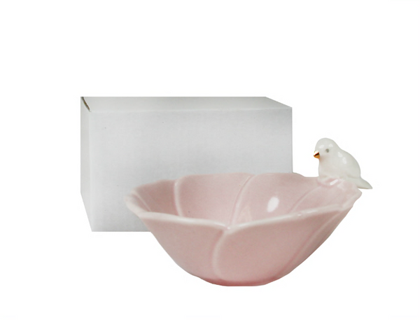 Capelli New York Bird With Flower Ceramic Trinket Tray