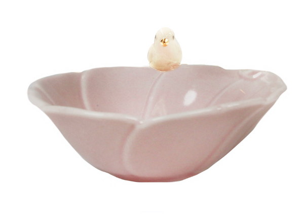 Capelli New York Bird With Flower Ceramic Trinket Tray