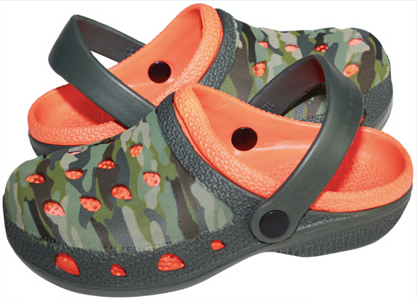 Capelli New York Boys Camo Printed Two Tone Injected EVA Clog With Backstrap