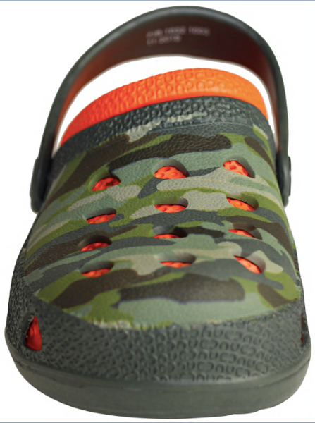 Capelli New York Boys Camo Printed Two Tone Injected EVA Clog With Backstrap