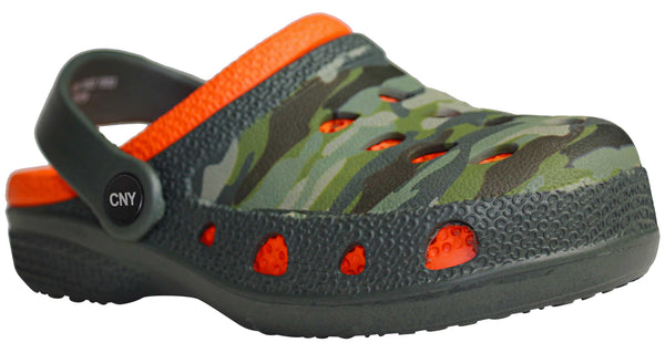 capelli new york Boys Camo Printed Two Tone Injected EVA Clog with Backstrap