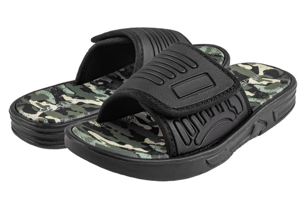 Capelli New York Boys Embossed EVA Camo Printed Slides