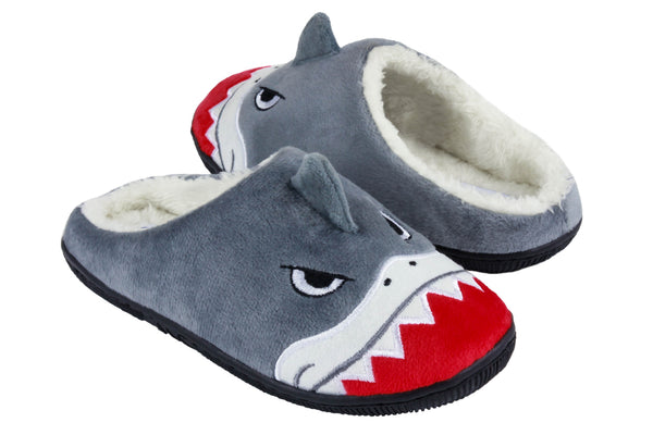 Capelli New York Boys Jawsome Eye Mask With Soft Boa Scuff Slipper Set