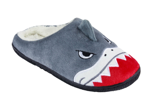 Capelli New York Boys Jawsome Eye Mask With Soft Boa Scuff Slipper Set