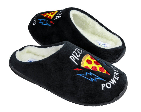 Capelli New York Boys Pizza Powered Eye Mask With Soft Boa Scuff Slipper