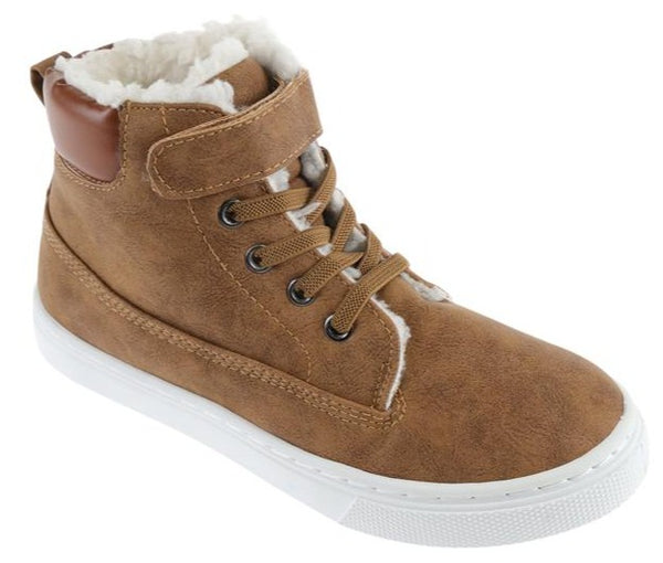 capelli new york Boys Two-Tonal Faux Leather High-Top Sneaker