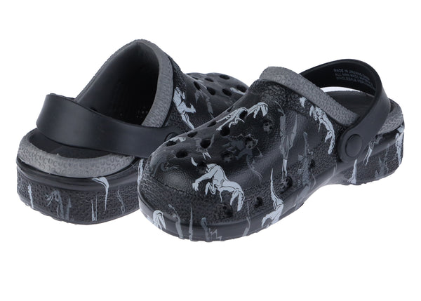 Capelli New York Boys Two Tone Dino Printed Injected EVA Clog With Backstrap