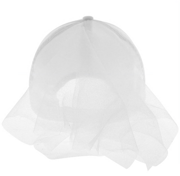 Capelli New York "Bride" Satin Baseball Hat With Veil