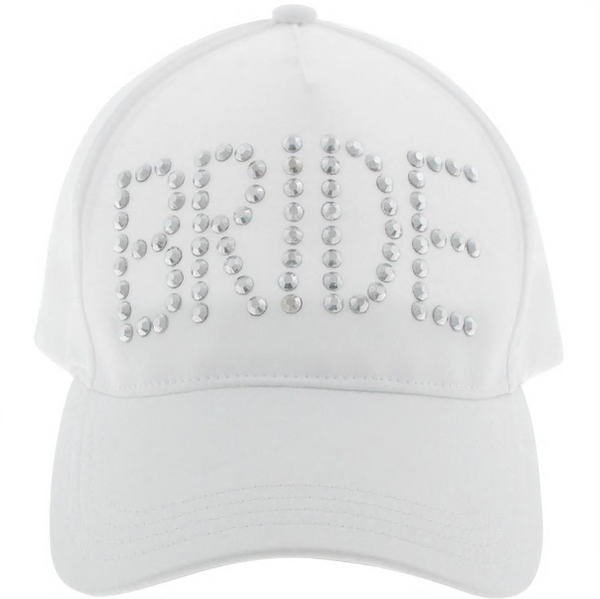 capelli new york "Bride" Satin Baseball Hat with Veil