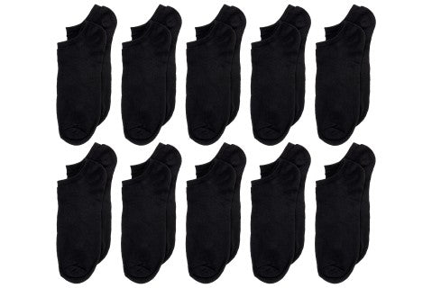 Capelli New York Capelli New York 10 Pack Solid No Show Socks With 3 Ponies