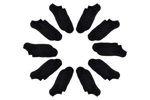 Capelli New York Capelli New York 10 Pack Solid No Show Socks With 3 Ponies