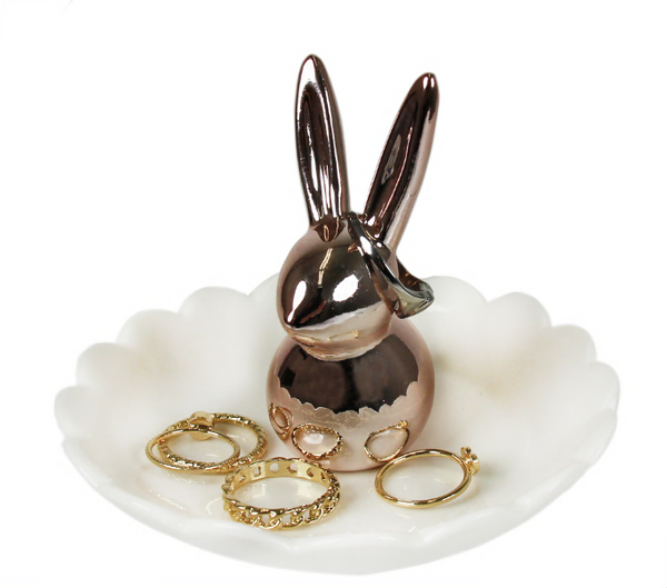 Capelli New York 3D Bunny Ceramic Trinket Tray