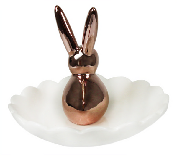 Capelli New York 3D Bunny Ceramic Trinket Tray
