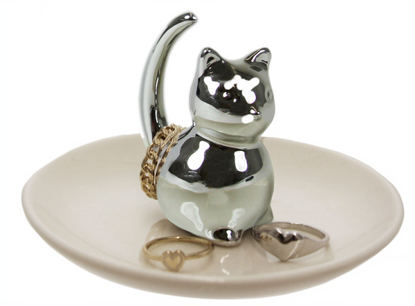 Capelli New York 3D Cat Ceramic Trinket Tray