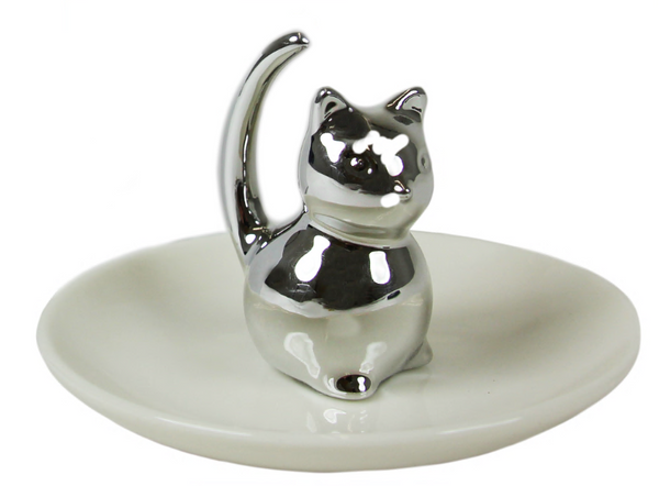 capelli new york 3D Cat Ceramic Trinket Tray