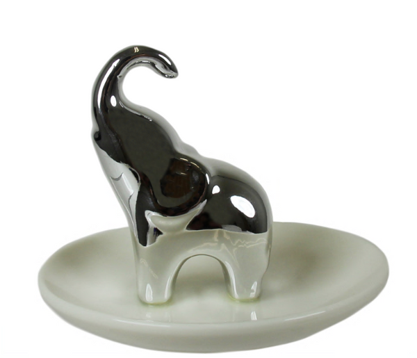 Capelli New York 3D Elephant Ceramic Trinket Tray