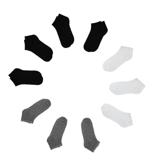 Capelli New York 4" Solid 10pk Low Cut Socks