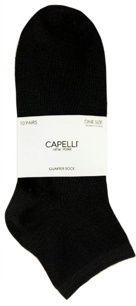 Capelli New York 4" Solid 10pk Low Cut Socks