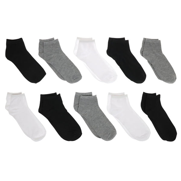capelli new york 4" Solid 10pk Low Cut Socks