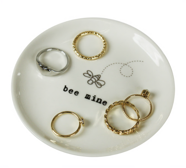 Capelli New York "Bee Mine" Ceramic Trinket Tray