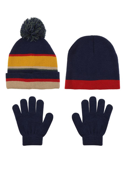 capelli new york Boys 3 Piece Hat & Gloves Set