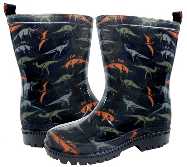 capelli new york Boys Dinosaur Printed Rainboot