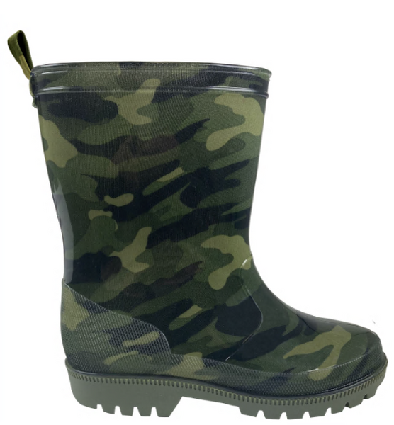 Capelli New York Boys Green Camo Rain Boot