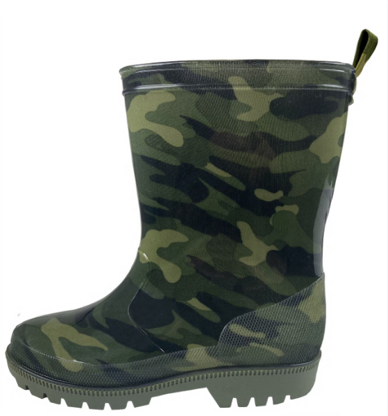Capelli New York Boys Green Camo Rain Boot