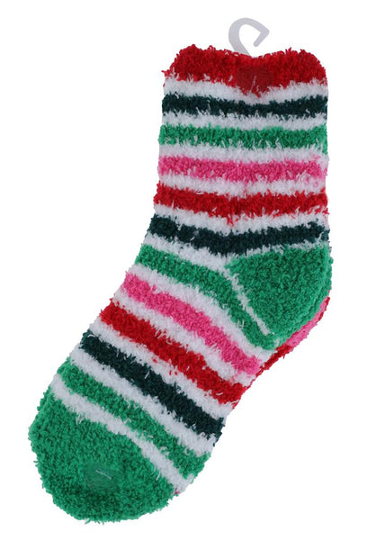 Capelli New York Candy Cane 3pk Cozy Slipper Socks