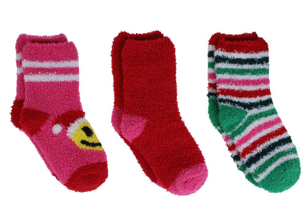 capelli new york Candy Cane 3pk Cozy Slipper Socks capelli new york Candy Cane 3pk Cozy Slipper Socks