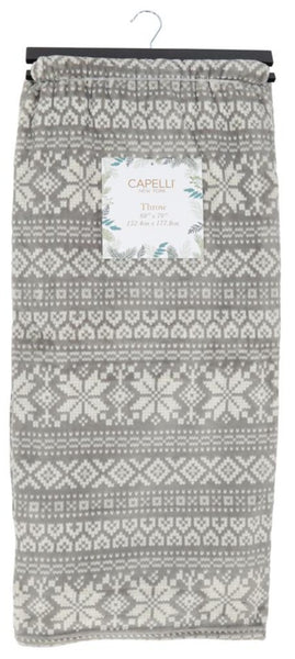 capelli new york Fairisle Micro Cozy Throw Blanket