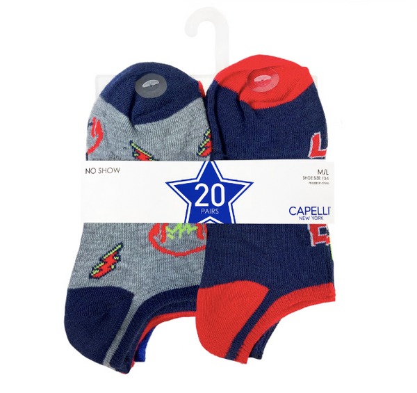 Capelli New York Gamer Vibes 20 Pack No Show Socks