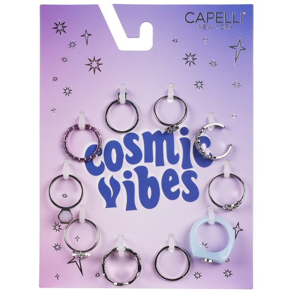 capelli new york Girls 10 Pack Mixed Ring Set