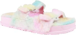 capelli new york Girls Faux Fur Double Strap Slide capelli new york Girls Faux Fur Double Strap Slide