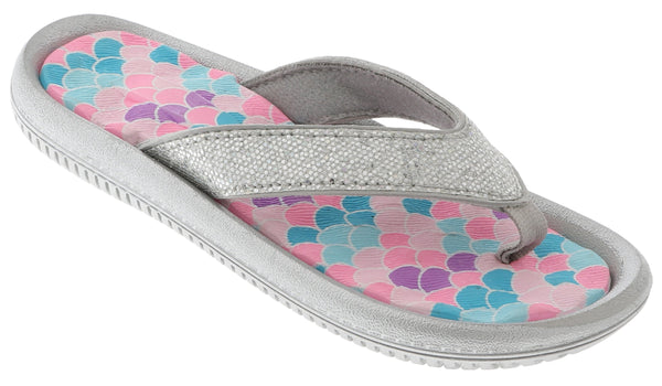 capelli new york Girls Glitter Mermaid Flip Flop