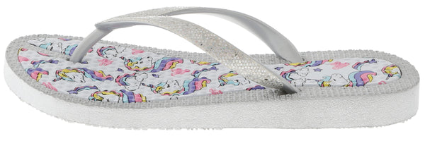 Capelli New York Girls Glitter Unicorn Flip Flop