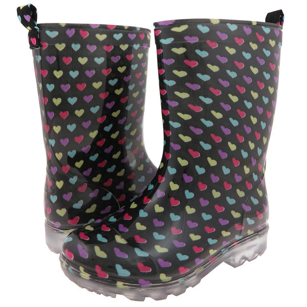 Capelli New York Girls Hearts Jelly Rain Boot